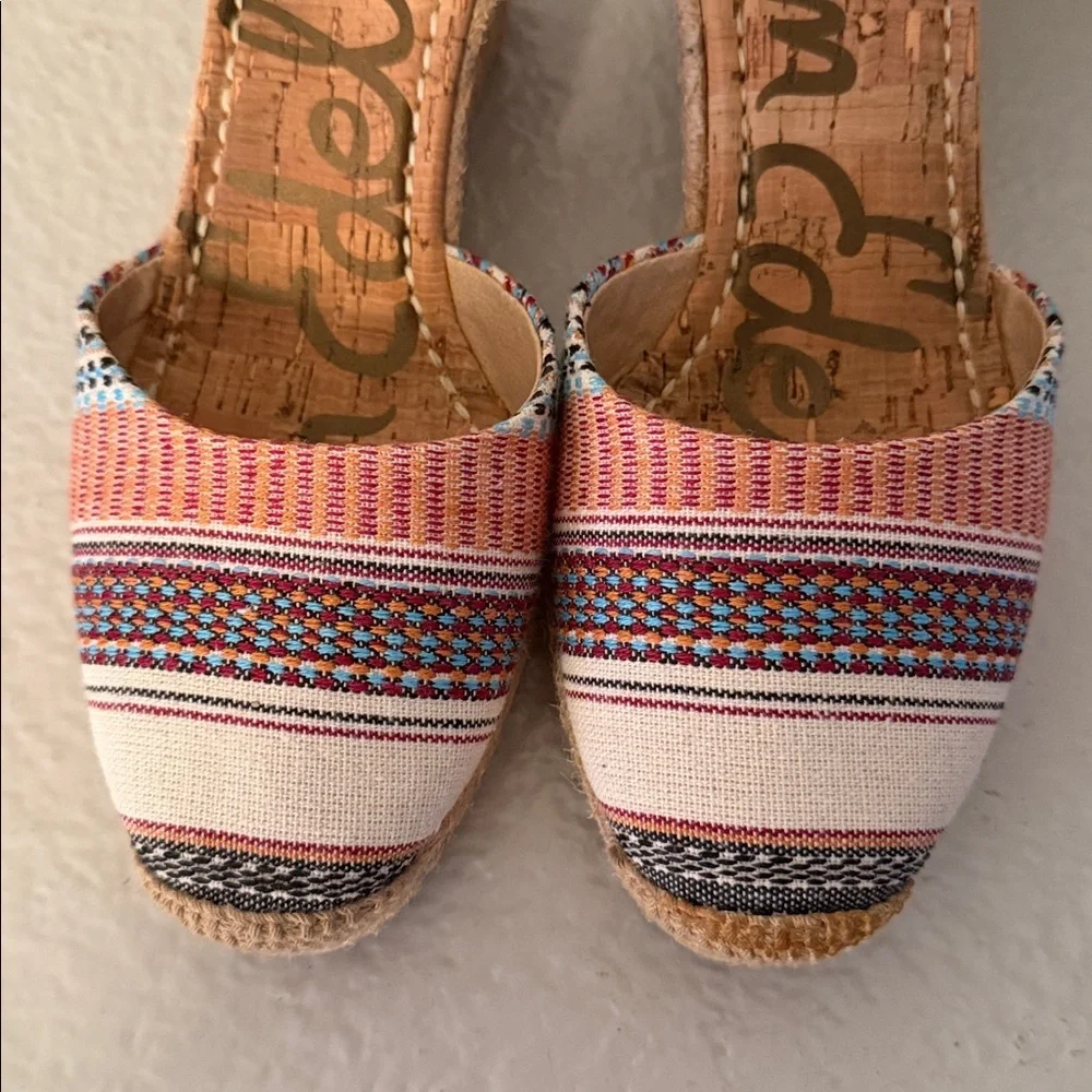 Sam Edelman Payton Espadrille Flats Size 8 Natural Jute Platform Summer Shoes